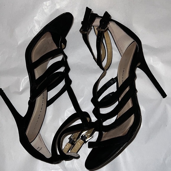 Chinese Laundry Lacey Micro suede ankle strap heels strappy sandals Sz 8 1/2 - Picture 5 of 10